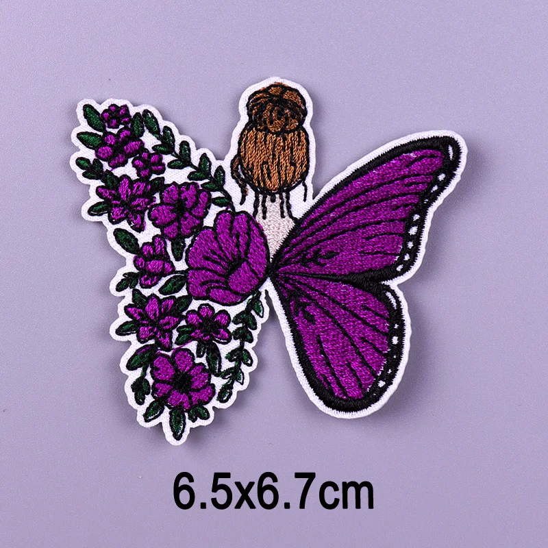 Holographic Butterfly In Black (3-Pack) Iron On Patch