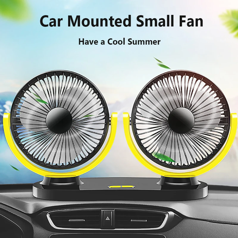 

Автомобильный Вентилятор, 5 В, 12 В/24 В, USB, 3 скорости, автомобильный двойной вентилятор, портативный автомобильный Электрический дефростер, летние автомобильные аксессуары, охлаждающий вентилятор