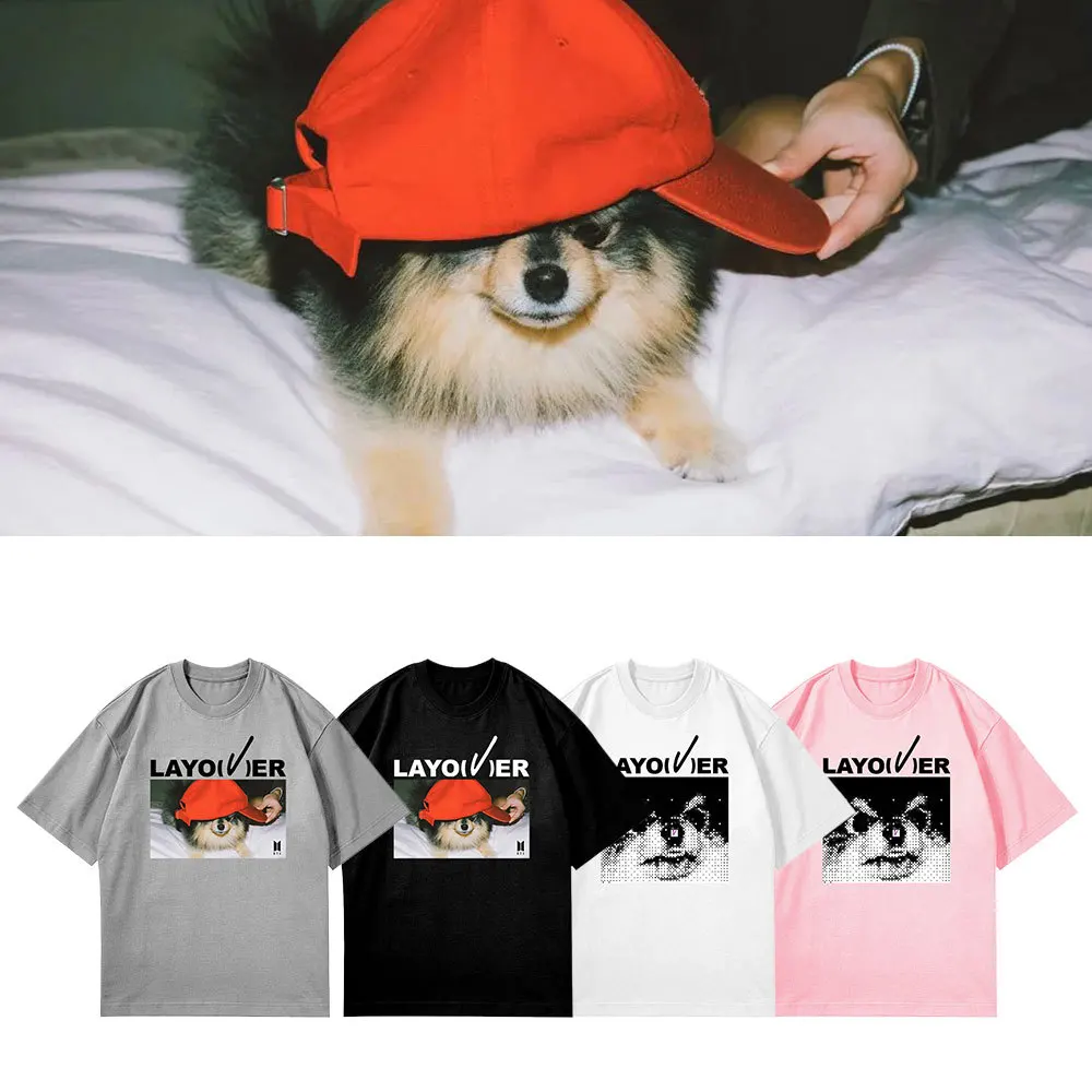 Kpop V Layover Kim Tae Hyung Men's/Women's Short Sleeve