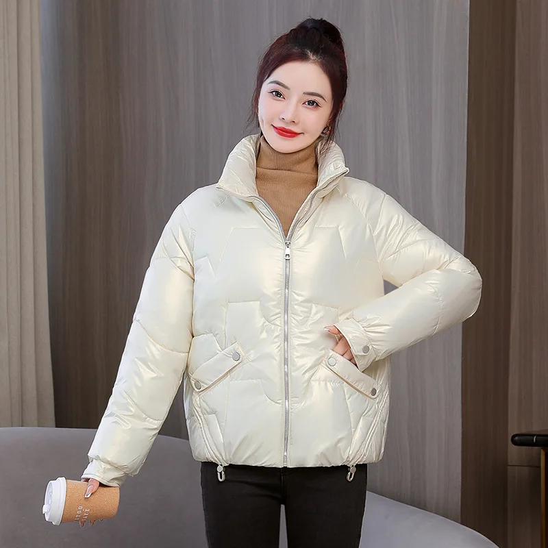 

Short cotton clothes, women's new temperament, thin fabric, stand-up collar, fashionable cotton jacket, autumn and winter