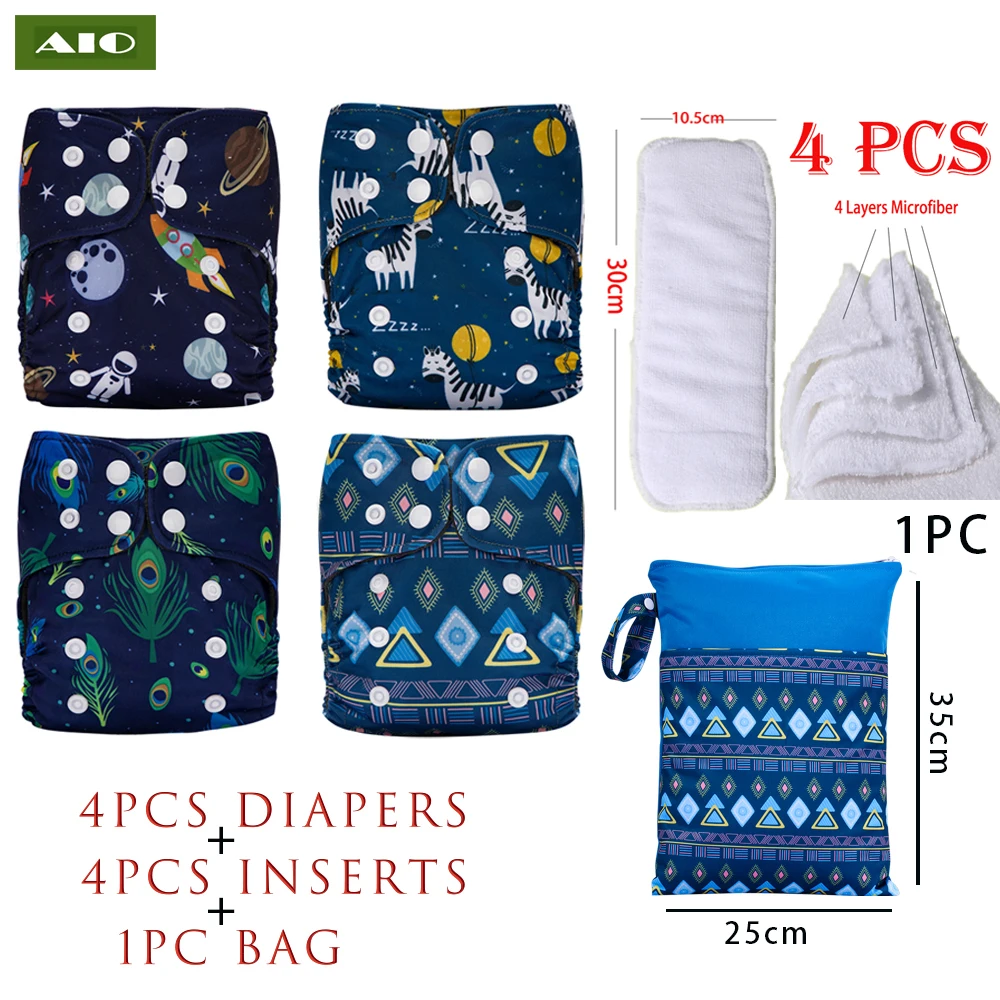 aio-9pcs-washable-baby-cloth-diapers-adjustable-infant-pocket-diaper-eco-nappy-reusable-4-cloth-diapers-4-inserts-1-diaper-bag