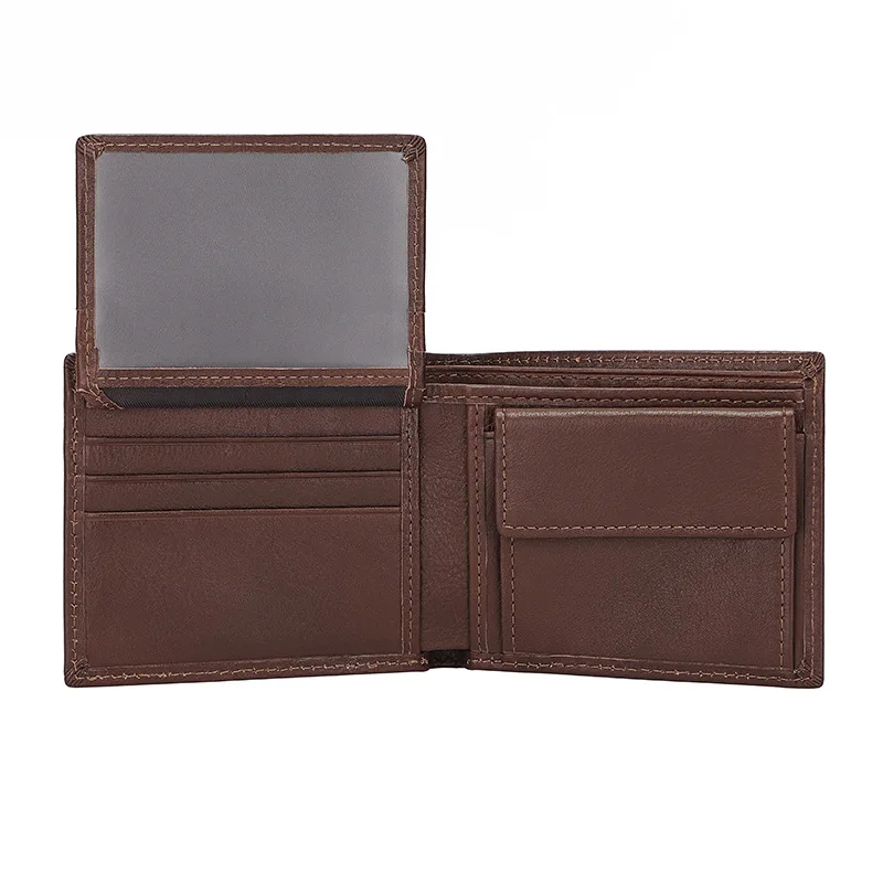 New style vintage casual men's wallet multi-card slot wallet genuine leather short men's coin card holder