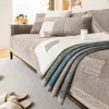 New 2024 Linen Sofa Cushion for All Seasons Universal Non-slip Sofa Cover Towel Cover Backrest Cover Cloth Towel Woven Cotton 4