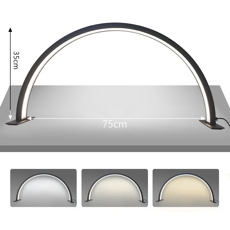 半月形のアーチ型LEDネイルランプ,オープンダイヤモンド,高輝度