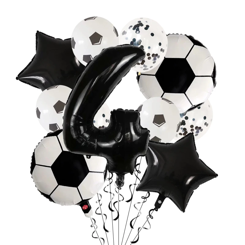 thumbnail image 1 of 11 globos de helio de aluminio para fútbol, decoraciones para fiestas de cumpleaños para niños, bolas de números verdes de 30 pulgadas, suministros para fiestas de fútbol, 1 of 5