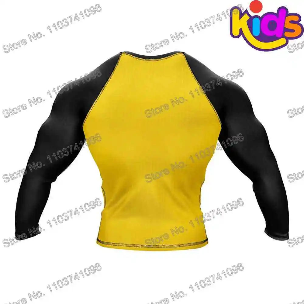 Kids Christ Choke Diving T-Shirt Tight Long Sleeve Boys Rash Guard BJJ MMA Swimwear Surf Clothing Beach Floatsuit Girls Tops