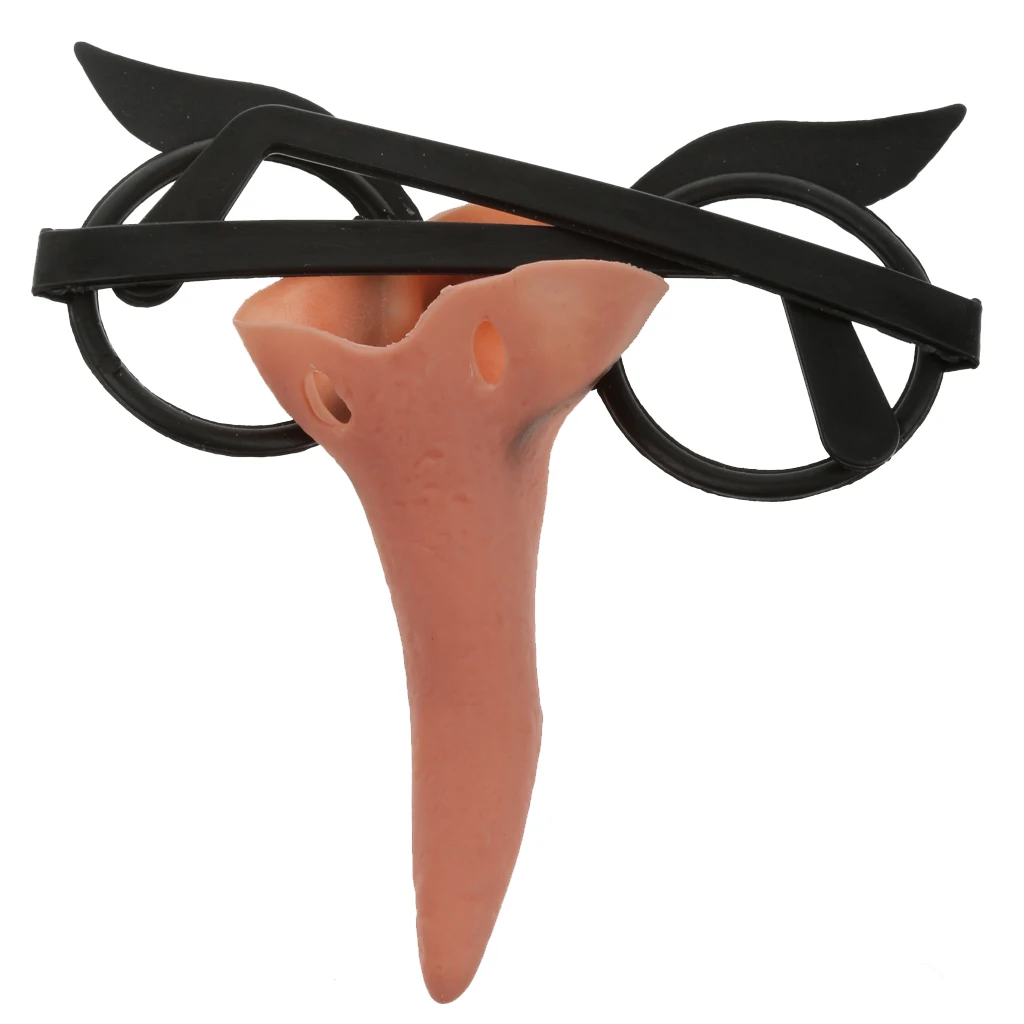 Halloween Theme Party Funny Witch Nose Glasses Frame Fancy Dress Trick Long Nose Prank Party Props Decor Kids Adults Toys