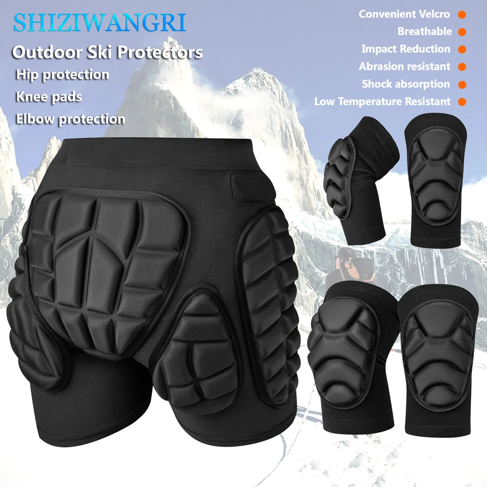 Ski Shorts Skating Hip Protector Skiing Snowboard Shorts Protective Gear Sport MTB Cycling Motocross Hip Knee Elbow Paddeds