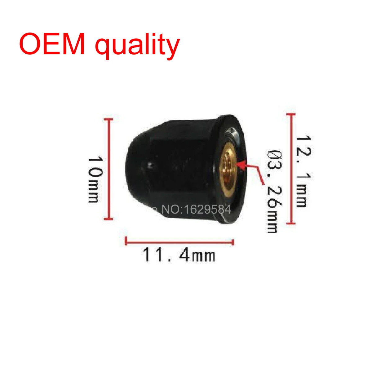 

10/100x OEM Moulding Nut With Brass Insert for Honda 75307-SN7-000 75307SN7000 M4-0.7 Flange O.D.