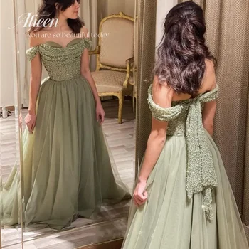 Green Prom Dress for Women Handmade Sequins Luxury Woman Party Dress Party Evening Elegant Luxury customized Celebrity Robe 1
