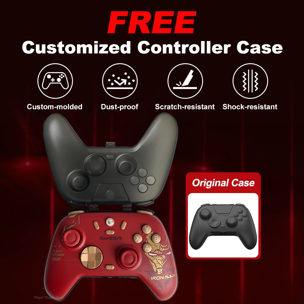 GameSir Nova 2 Lite Edição Iron Man, Controle Sem Fio para PC, Compatível com Windows, iOS, Android, Mobile, Steam e Switch 2&1