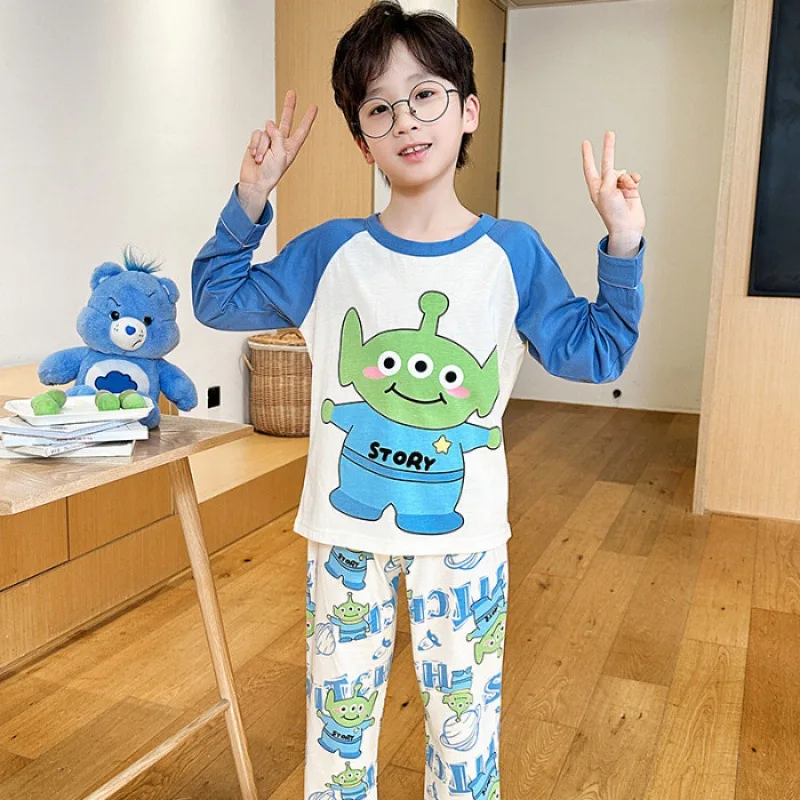 

Детские пижамы Disney, комплект для пар, мягкая ночная рубашка, теплая Домашняя одежда, подарок на день рождения, Осень-зима