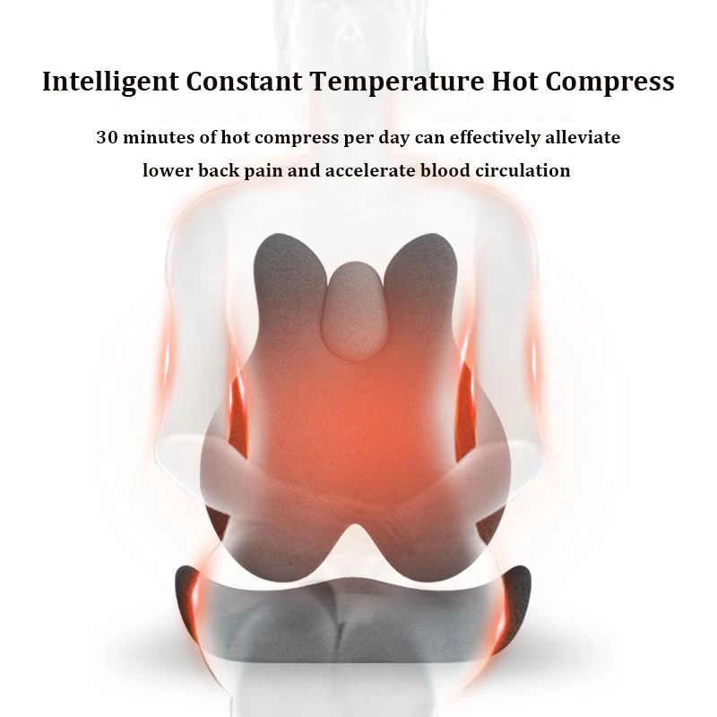 Memory Foam Electric Massage Waist Pad / Chair Cushion Set Hot Compress Relieve Soreness for Car Office Home Orthopedic Pillow massage waist pad