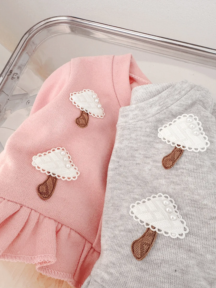 Herbst Neues süßes Perlenpilz-Babykleid für Mädchen, Kinderkleidung im Prinzessinnen-Stil (9 Monate – 3 Jahre alt) – Detail 7