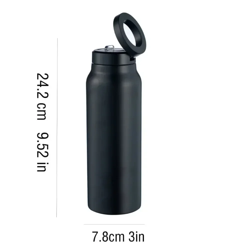 24 Oz Insulated Stainless Steel Sports Bottle Insulated Mug with Magnetic Phone Holder Outdoor Sports Water Bottle view 5