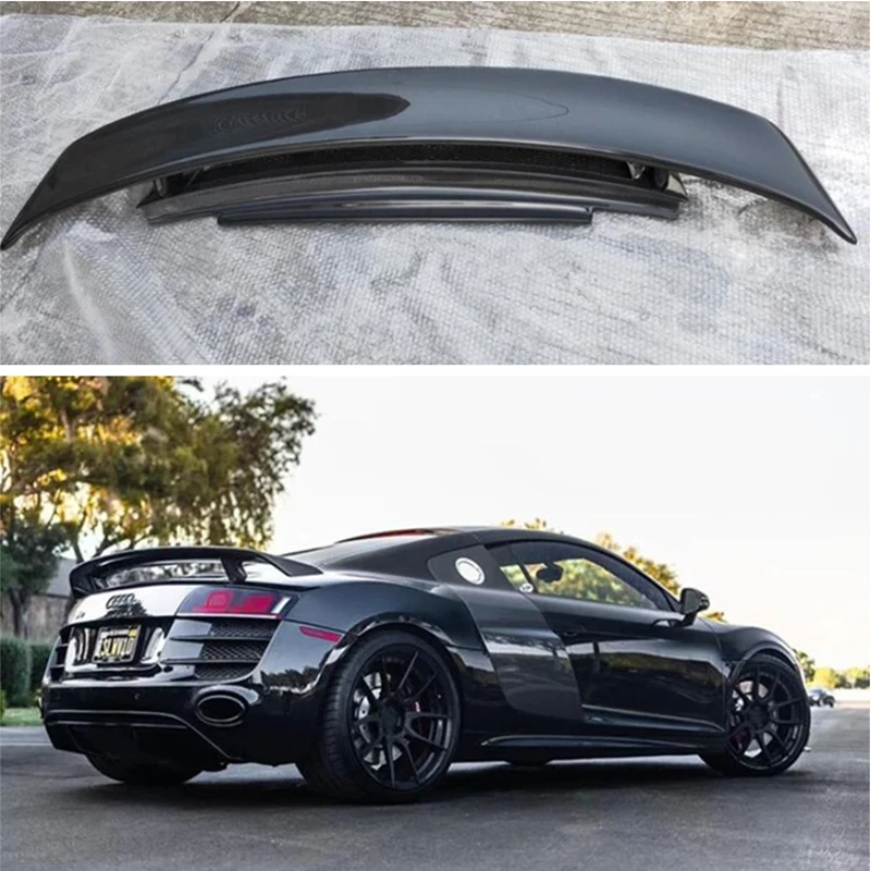 

Real Carbon Fiber Spoiler For Audi R8 V8 V10 2007-2016 High Quality Rear Wing Trunk Top Lip Refits GT Style Spilers