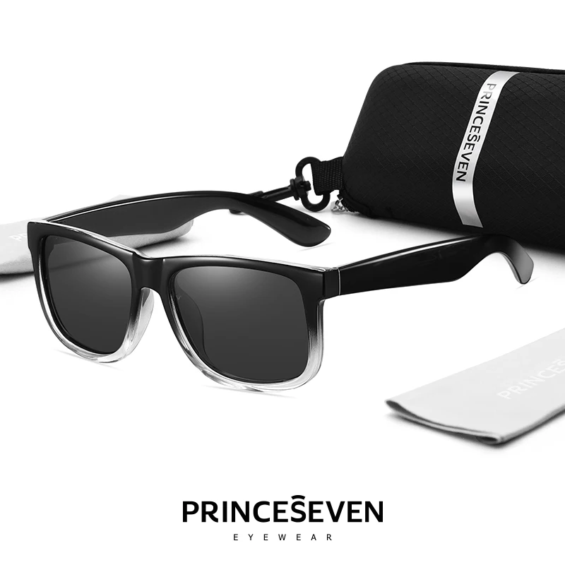 

PRINCESEVEN 2023 Classic Square Men Polarized Sunglasse Driving Fishing Sport Mirror Eyeglass For Male Goggle UV400 Gafas De Sol