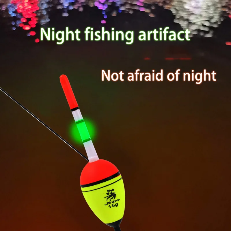 EVA Luminous Fishing Night Float Light Stick Foam Plastic Bobber Sea Rock Fishing Floats Accessories 2Pcs 10/15/20g fishing floats fishing float fishing glow stick fishing bobber fishing buoy fishing light fishing light stick fishing tackle