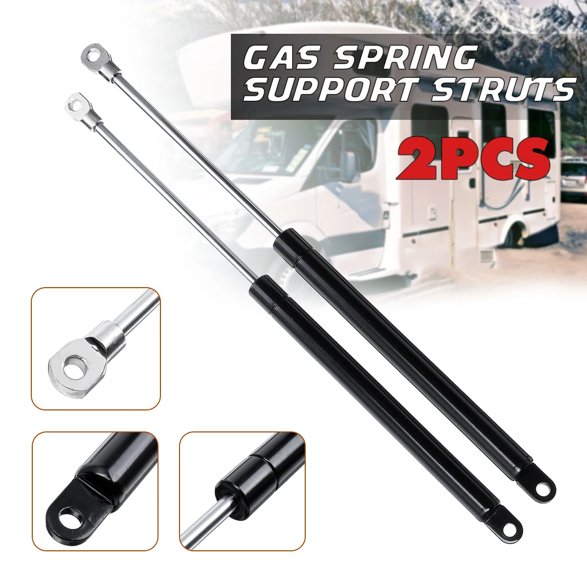 1Pair 330mm 40N Gas Struts Replacement Caravan Motorhome Support Gas Spring For Seitz Heki