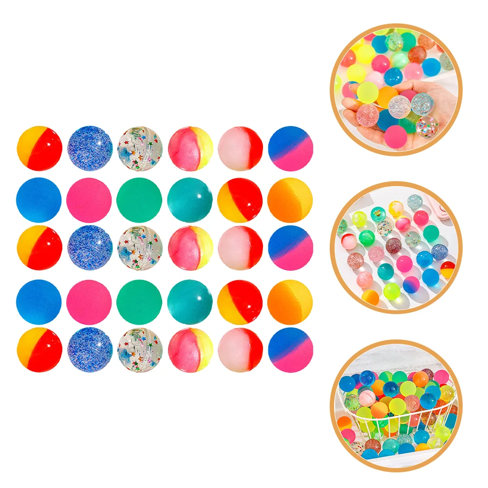 

25mm Rubber Mini Bouncy Balls Colorful Elastic Jumping Balls High Bounce Toy Kids Sport Games Party Favors