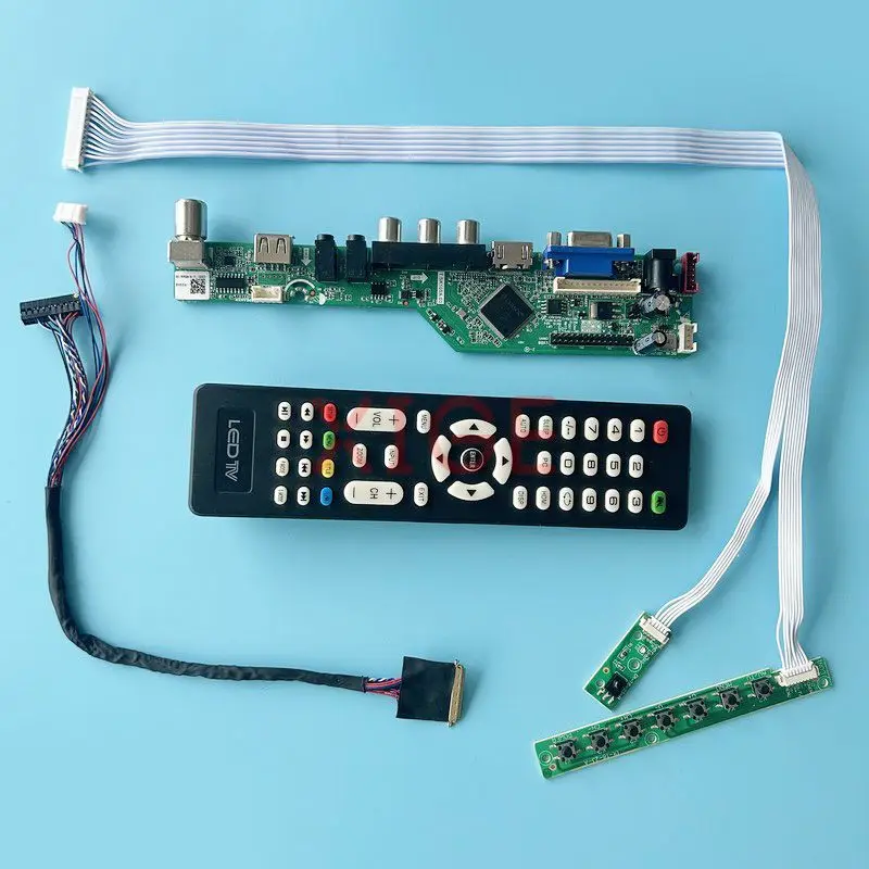 

Плата драйвера контроллера ЖК-дисплея подходит для B140RTN02, B140RTN03, N140FGE, экран ноутбука VGA + HDMI + AV + USB 1600*900, 40-контактный комплект LVDS для аналогового ТВ 14 дюймов