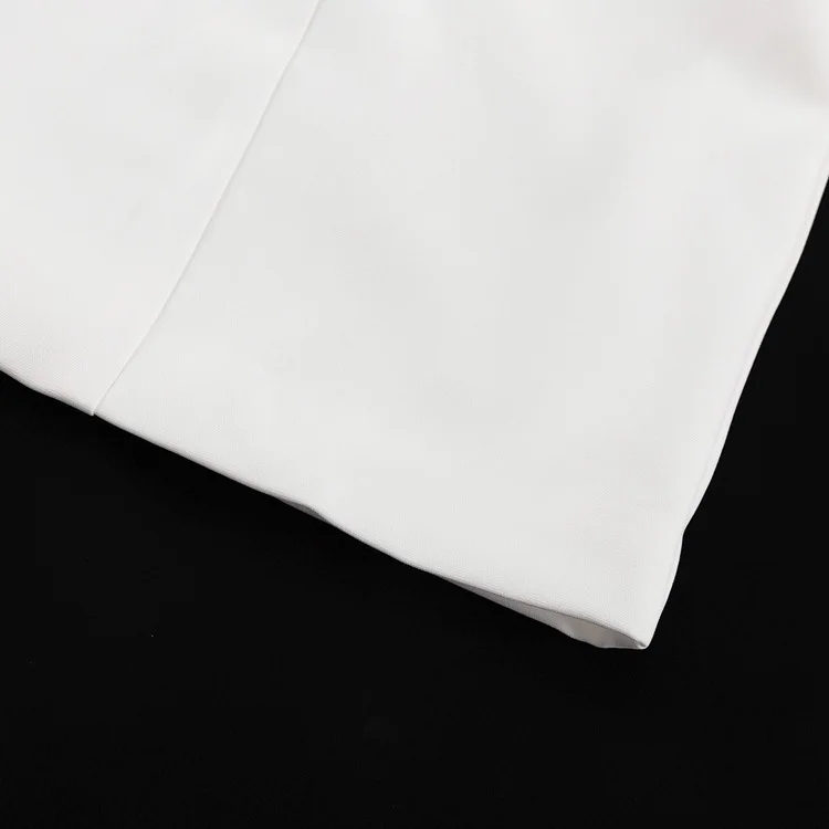 Female Elegant White Dress Sexy Patchwork Long Sleeve Commute Casual Clothes Dress For Women Zipper Autumn Mini Dress New