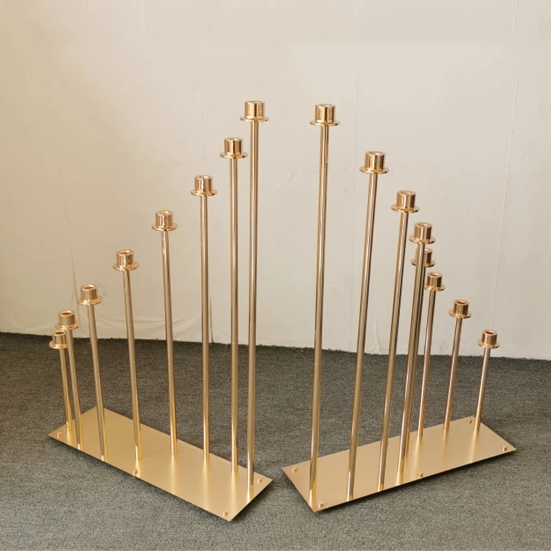 

4set 8 Heads Candelabra Metal Candle Holders Acrylic Wedding Table Centerpieces Candle Holder Candelabrum For Party Home Decor