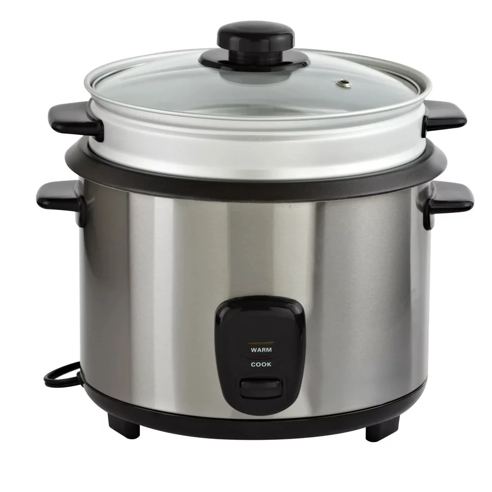 

10-Cup Stainless Steel Rice Cooker with Steam Tray
