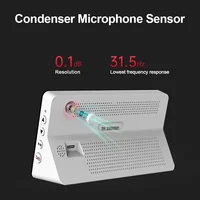 SNDWAY 4 in 1 Decibel Meter Sound Level Meter 30dB to 130dB Audio Noise Monitoring Tester with Temperature Humidity Meter / Time 2