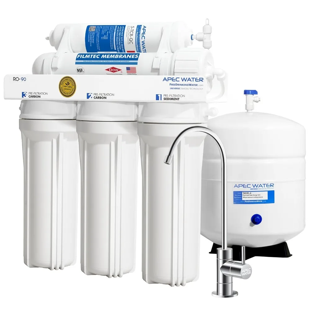 

Ultimate Series Top Tier Supreme Certified High Output 90 GPD Ultra Safe Reverse Osmosis Drinking Water Filter System,