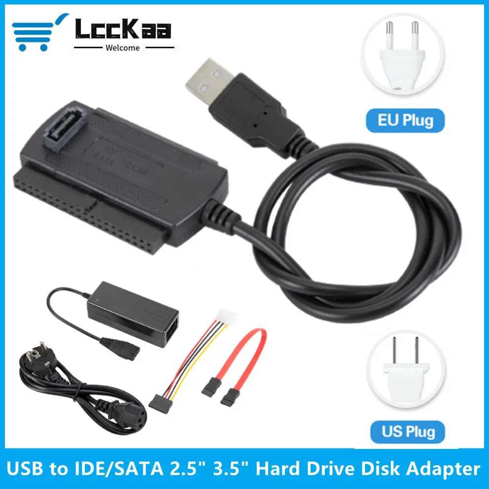 

USB 2.0 To IDE/SATA 2.5" 3.5" Hard Drive Disk HDD Adapter Cable For 2.5 3.5 Hard Disk Drive HDD SSD Converter USB To IDE Cable