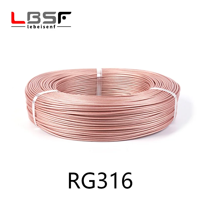 RG316 10M 20M 30M 50M 케이블 RF 동축 케이블 2.5mm 50 Ohm 저손실 30ft 압착 커넥터 빠른 배송