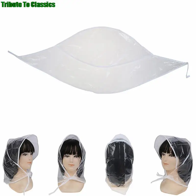 Rain Hat Creative Plastic Rain Hat Cap Coat Raincoat Universal Use Hiking Fishing Rains Waterproof Windproof Hats Women Men Kids Gifts