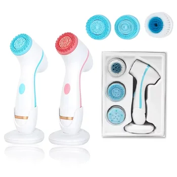 Electric Ultrasonic Cleaner Cleansing Brush 3 In 1 Face Tool Massagers Sonic Rotating Cleansing Brush Galvanic Remove Blackheads