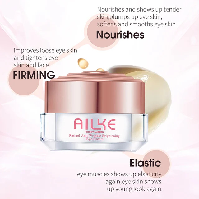 AILKE Retinol Correxion Line Smoothing Under Eye Cream, for Dark Circles & Puffiness, Reduce Big Eye Bag, Anti Aging Cream 1
