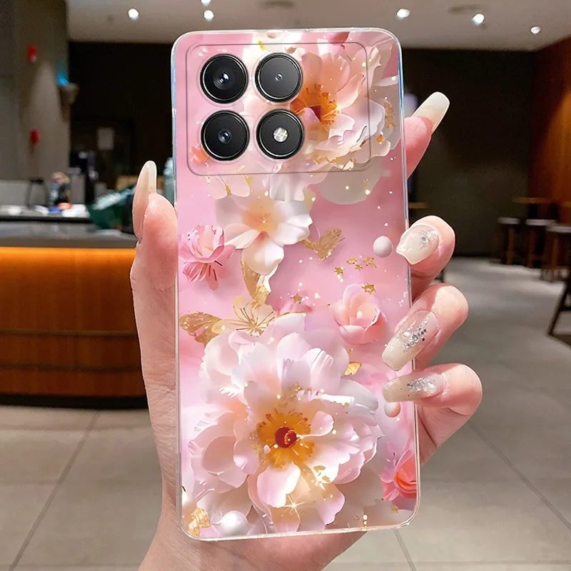 Luxury Aesthetic Butterfly Floral Soft TPU Clear Phone Case