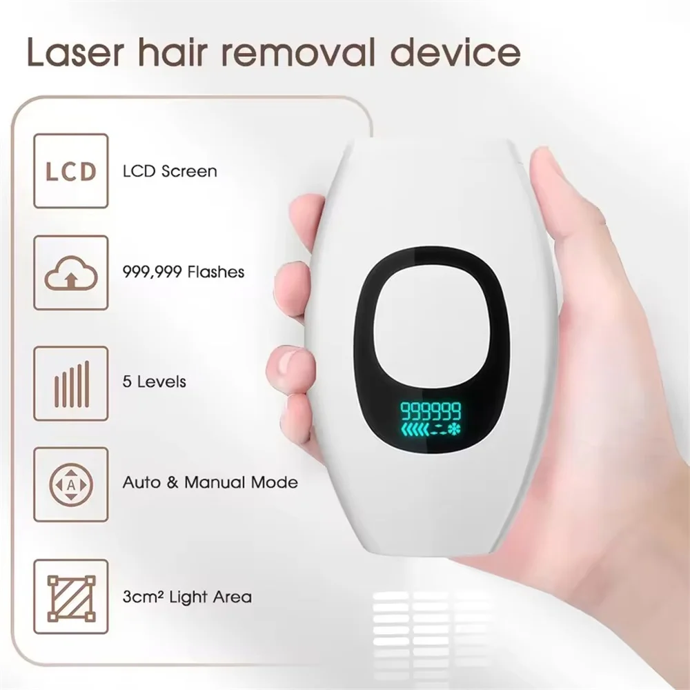Laser Hair Removal Handheld Laser Hair Removal 999999 Flashes Painless High-frequency Female Permanent Epilator Electric Depilador Laser