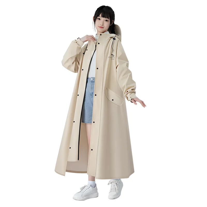 Women's Raincoat Fashionable Full-body Rainproof Men's Adult Cycling Extended Travel Motorcycle Poncho One-piece Windbreaker