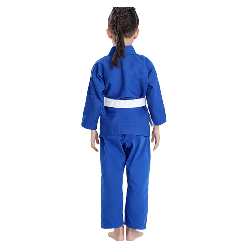 Kinder-Trainingsanzug für Brasilianisches Jiu-Jitsu BJJ und Judo ohne Gürtel, Standard-Profi-Uniform für Jungen und Mädchen – Detail 10