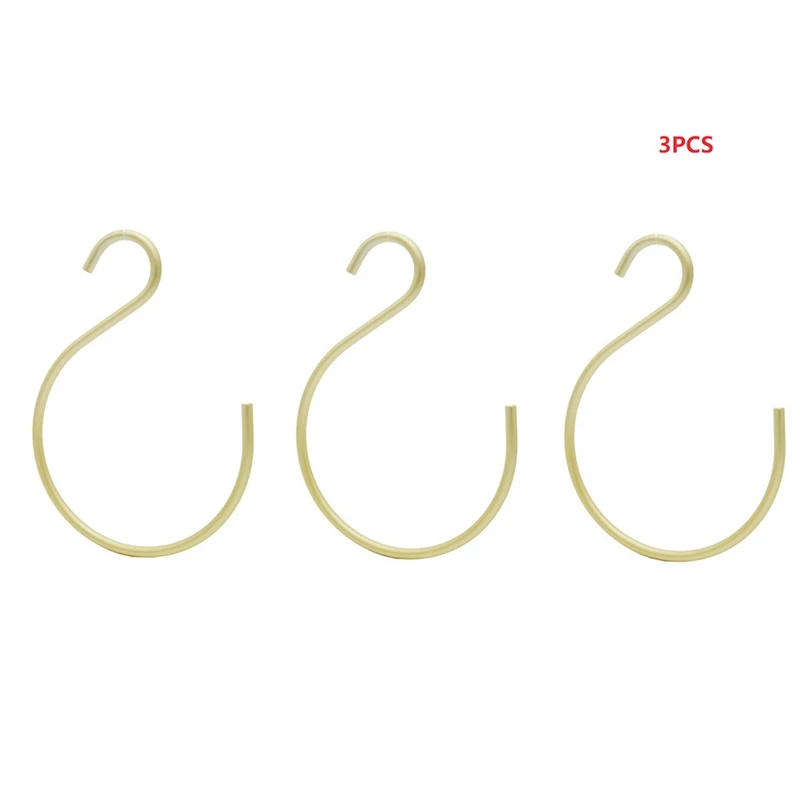 A24F-3 S-Shape Hooks Bedroom Multifunctional Aluminium Alloy S Hanger Hooks Scarf Tie Hook Hanging Wardrobe Storage Organizer