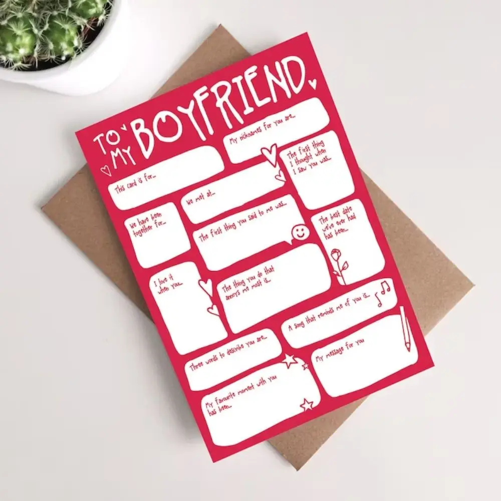 

Red Date Night Card New Paper Funy Anniversary Present Valentine's Day Anniversary Card