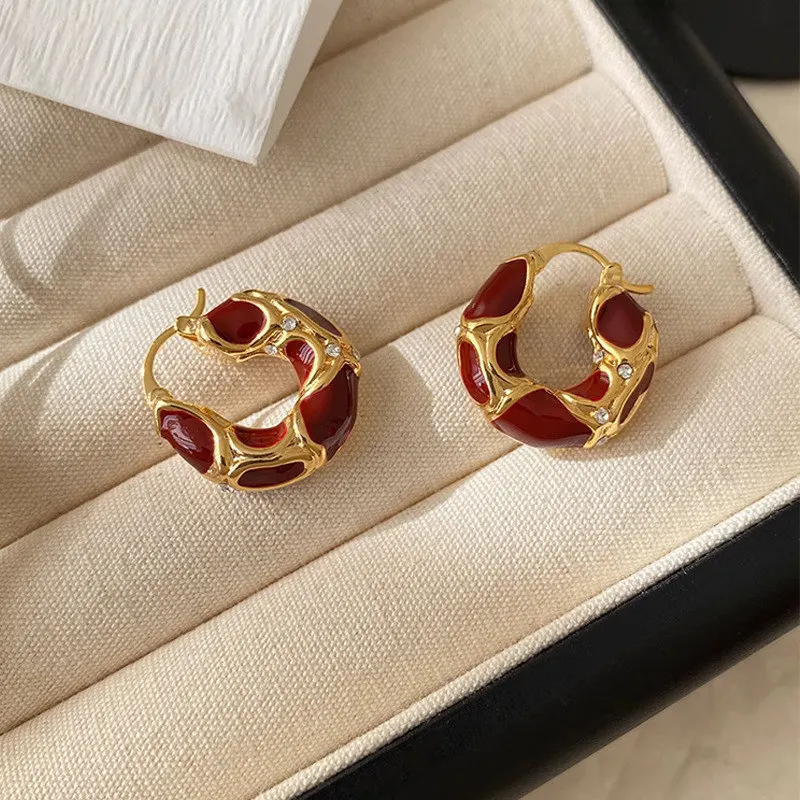 JewelryWe Set Da 6 Paia Di Orecchini A Cerchio A Forma Di U Per Donna – Acciaio Inossidabile, Colori Argento E Oro, Leggeri, Con Sacchetto Di Velluto, Idea Regalo