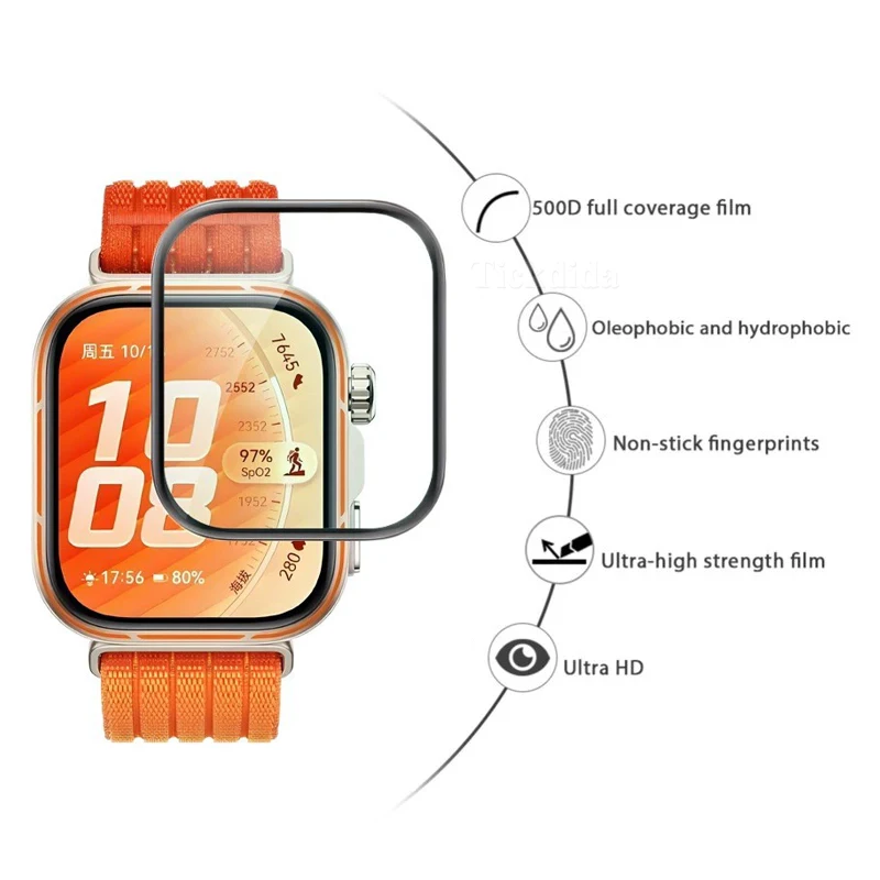 화웨이 워치 핏 5 프로 핏5용 소프트 강화유리 화웨이 워치 핏 5 쉘 스크린 보호 필름 액세서리