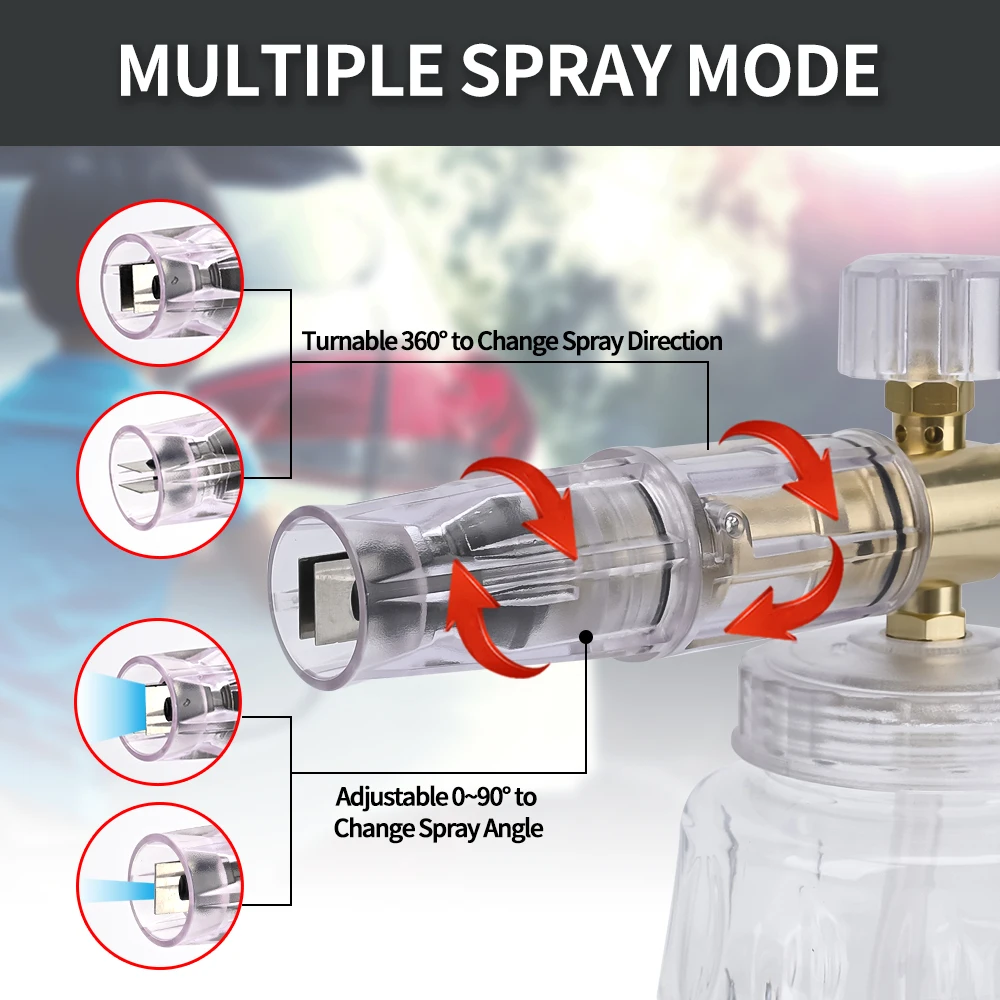 Pressure Washer Aluminum Foam Lance Foam Nozzle Car Wash Foam Maker for Karcher Elitech Bort AR Bosch Michelin Pressure Washer 2