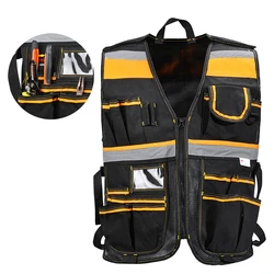 Sacs de charpentier durables, pochette de charpentier, électricien cadres hommes vêtements de travail en plein air gilets de travail multi poches sac à outils 1 pièce 