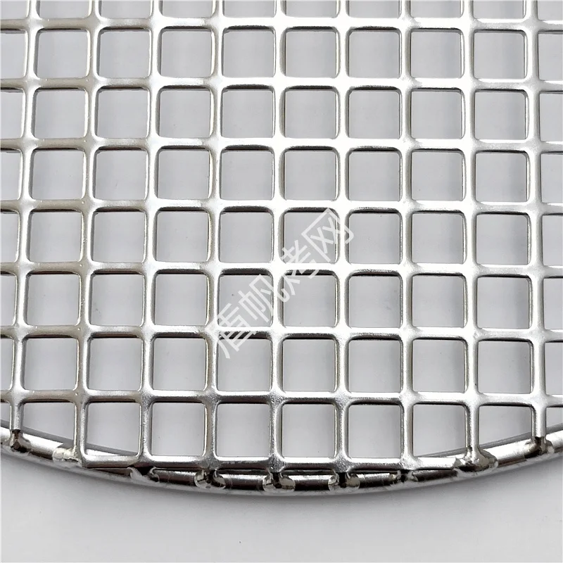 HQ GM01 Stainless Steel 304 Food Grade Round BBQ Charcoal Grate Barbecue Grill with Thicken Wire Grid Mesh Net