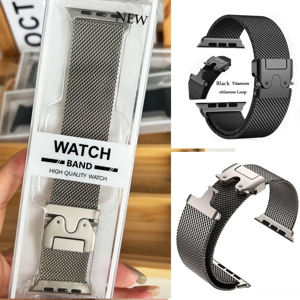 Premium Titanium Milanese Loop Watch Strap - Elegant and Durable Accessory