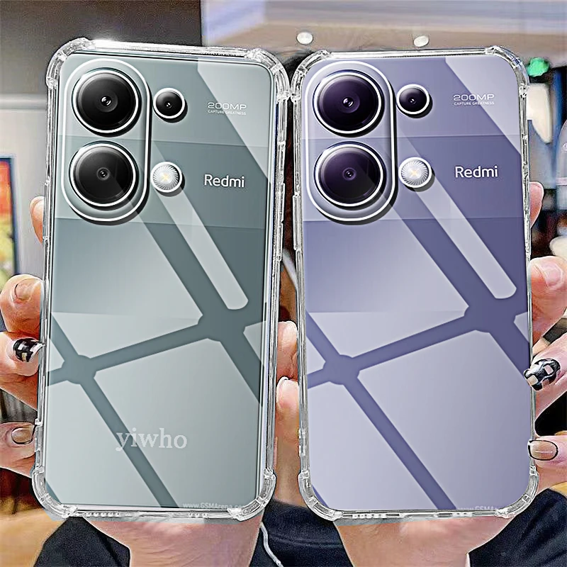 On Redmi Note 13 Pro 4G Klare weiche Handyhülle für Xiaomi Redmi Note 13 Pro 4G Dünne Rückseite Transparenter Schutz 23117RA68G