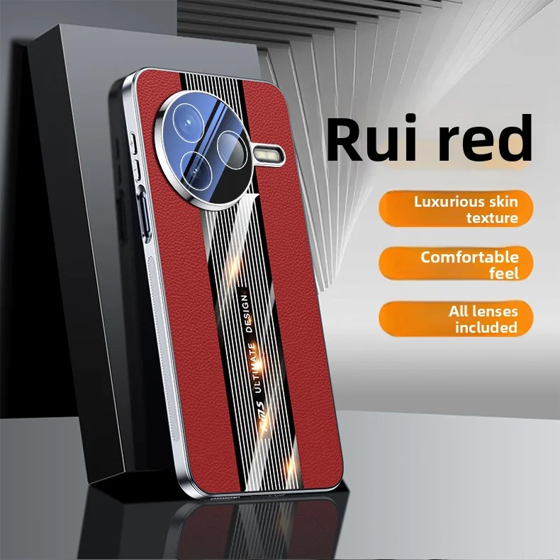 Luxury Hard PU Leather Plated Protective Back Cover Case