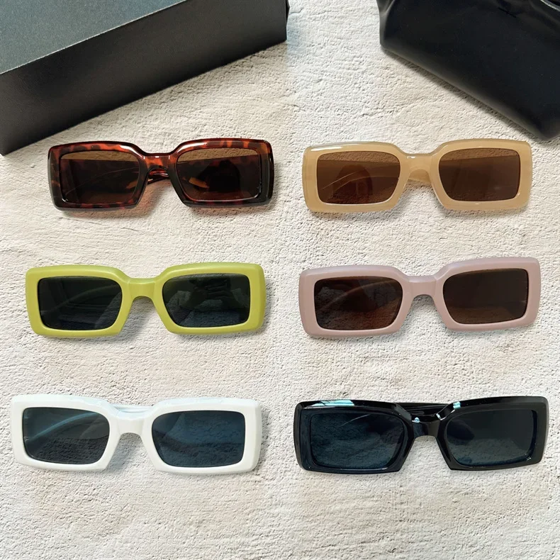 Women Small Rectangle Outdoor Travel Sunglasses Glasses Fashion Candy Color Retro Uv Resistant  Shades Glasses